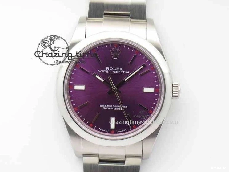 1224 HighQuality Oyster Perpetual 39mm 114300 BP Maker Best Edition Grape Dial On SS Bracelet A 3639